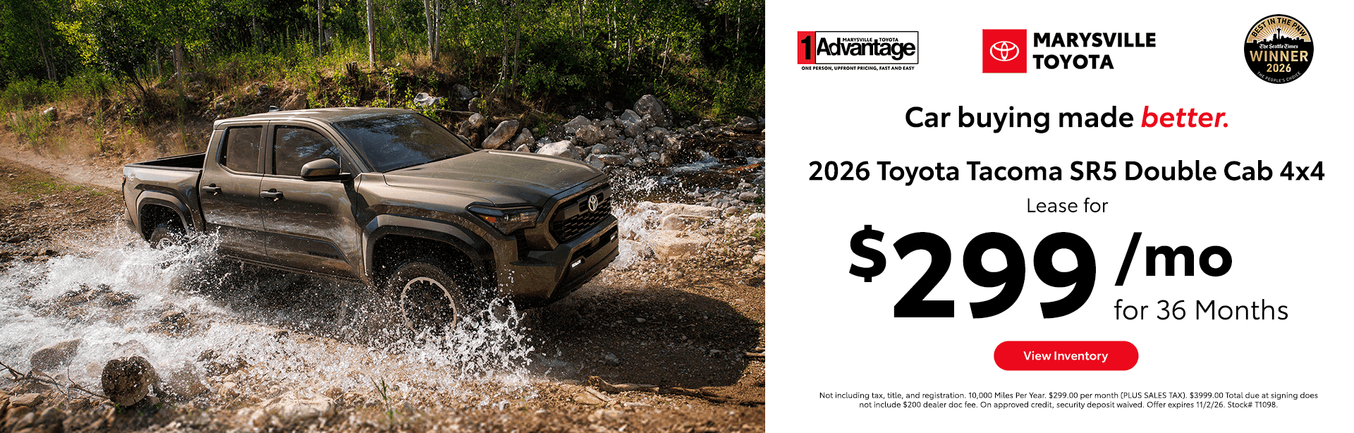 2026 Toyota Tacoma SR5 Double Cab 4x4