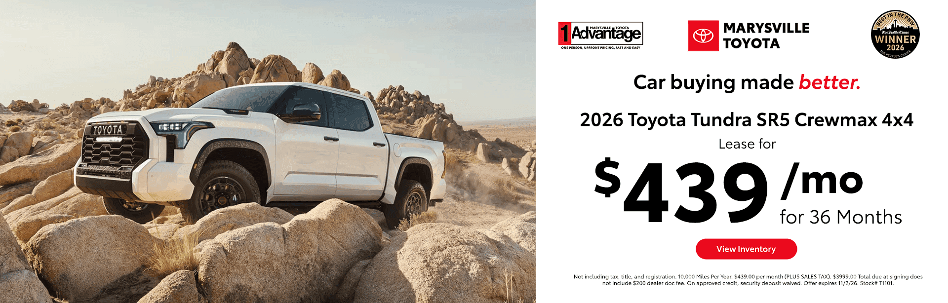 2026 Toyota Tundra SR5 Crewmax 4x4