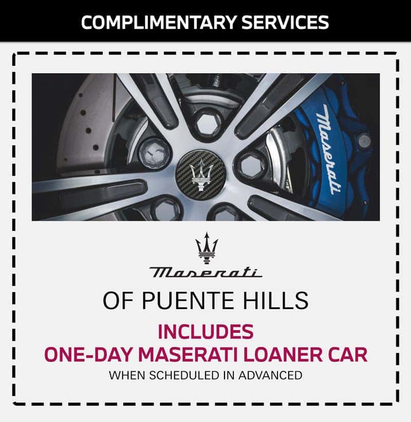 maserati complimentary services in city of los angeles