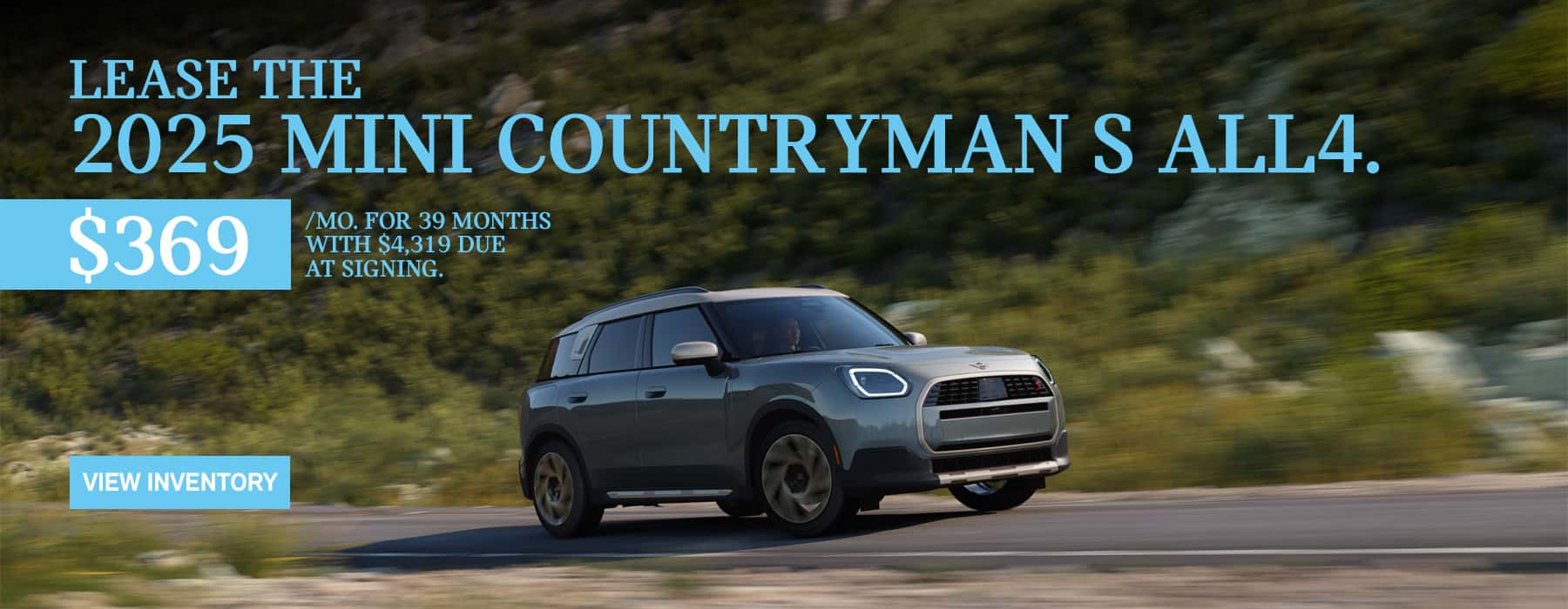 MINI Countryman S ALL4 cruising down a street.