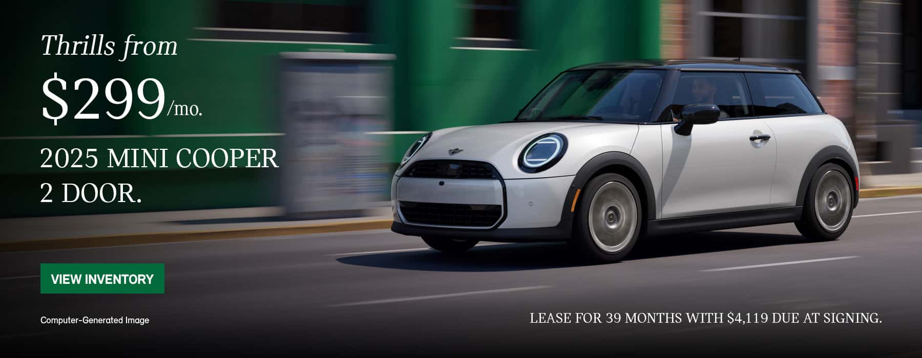 Cooper 2 Door driving.