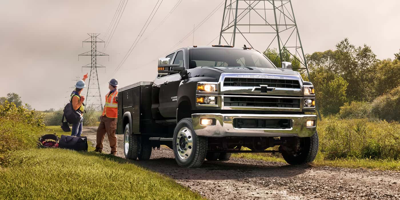 Chevrolet Silverado 4500HD medium-duty commercial truck in a work-ready setting