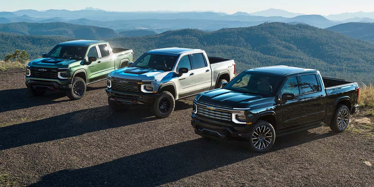 Silverados parked side by side