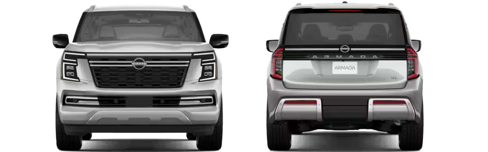 2025 Nissan Armada for Sale Brilliant Silver Exterior Front and Rear Views