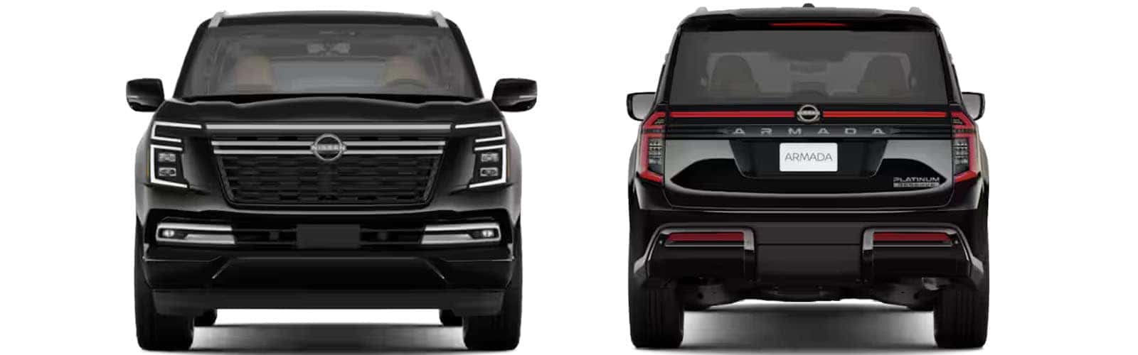 2025 Nissan Armada for Sale Super Black Exterior Front and Rear View