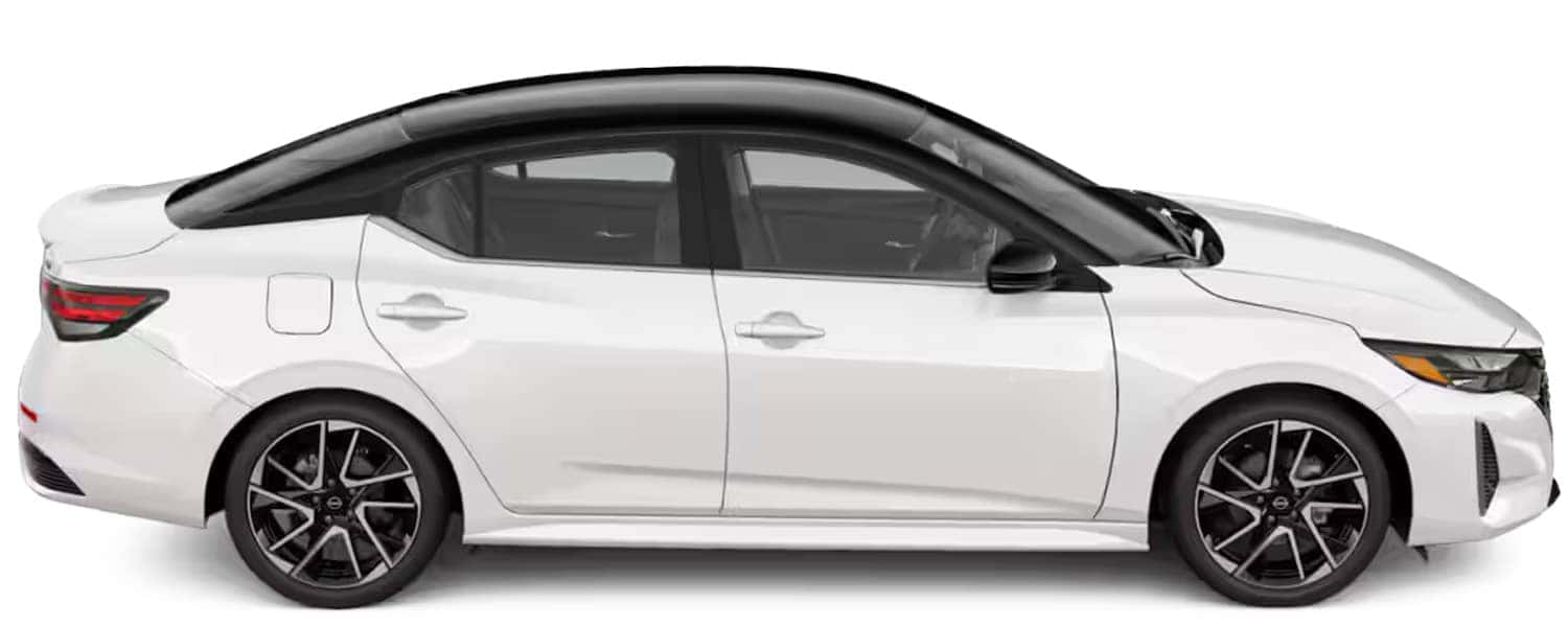 New Nissan Sentra Aspen White TriCoat Exterior Color for Sale in North Olmsted Ohio near Cleveland Ohio Passenger Side Image