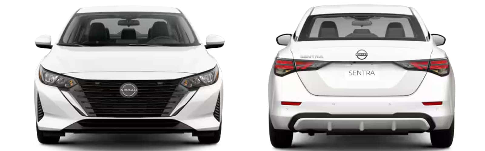 2025 Nissan Sentra Fresh Powder Exterior Front and Rear View