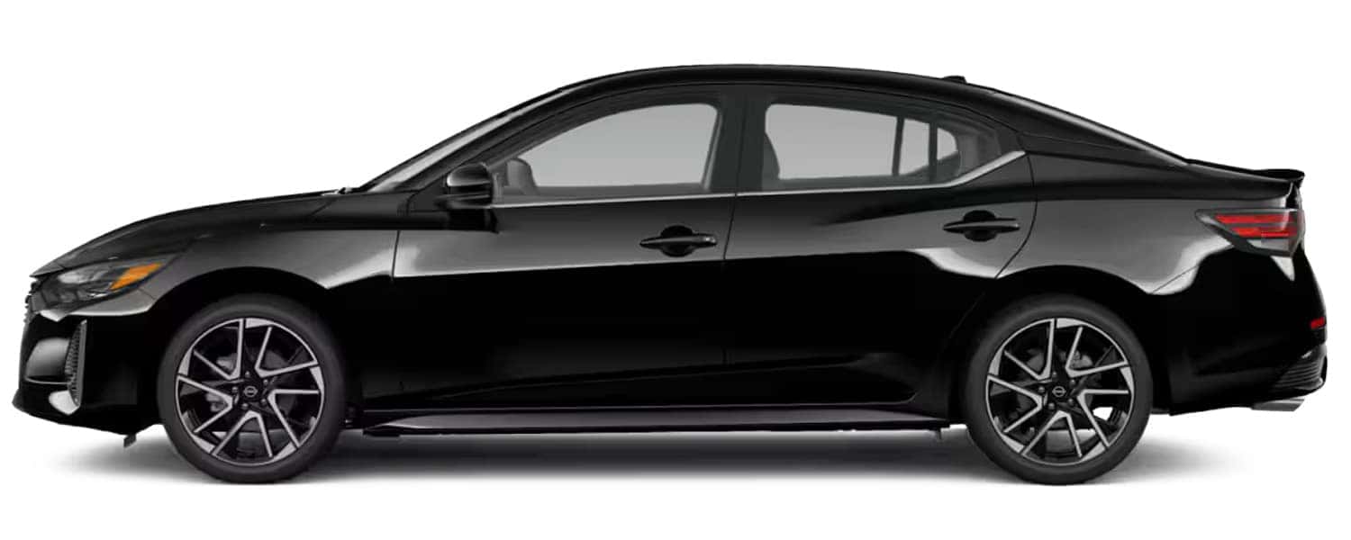 New Nissan Sentra Super Black Exterior for Sale in North Olmsted Ohio near Cleveland Ohio Drivers Side Image