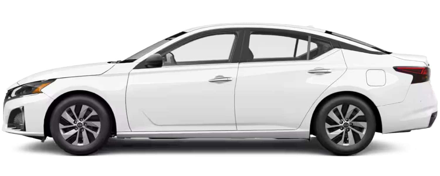 New 2025 Nissan Altima White Exterior Color for Sale in North Olmsted Ohio near Cleveland Ohio Drivers Side Image