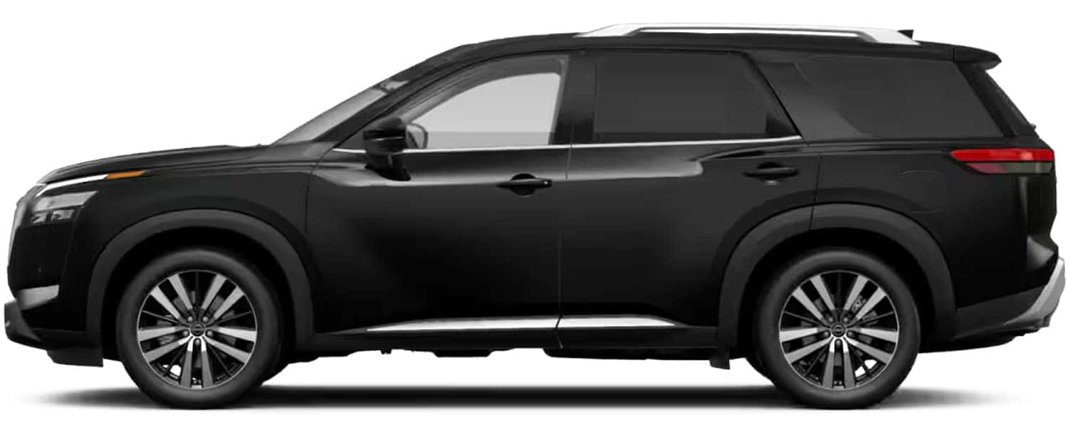 New 2025 Nissan Pathfinder Black Exterior Color for Sale in North Olmsted Ohio near Cleveland Ohio Drivers Side Image