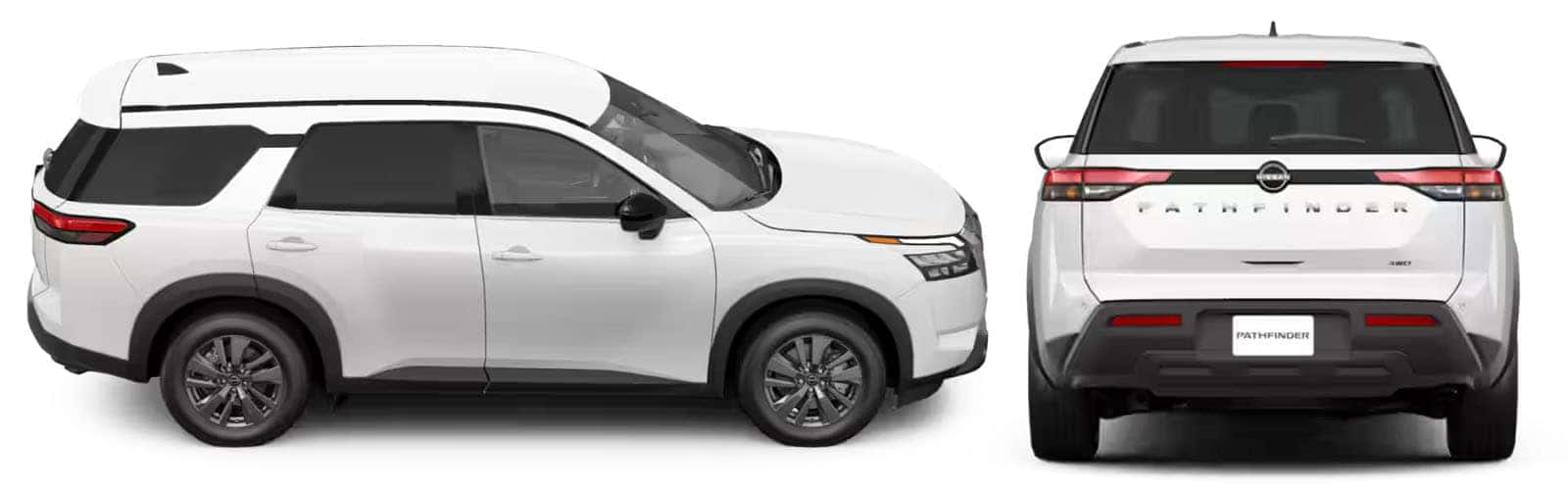 New 2025 Nissan Pathfinder White Exterior Color Passenger Side Image