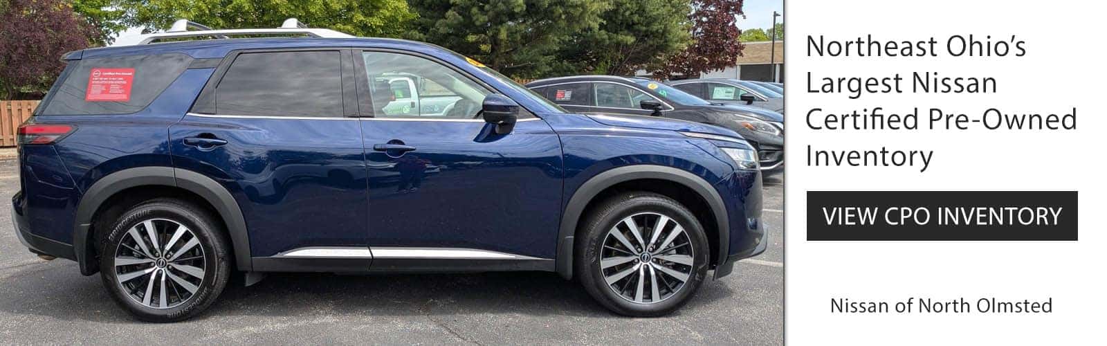 Nissan Certified Pre-Owned Nissan Pathfinder for sale Near Cleveland Ohio Passenger Side Image