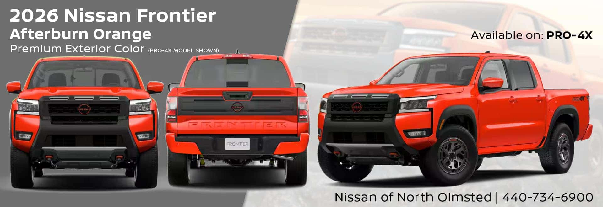 2026 Nissan Frontier Afterburn Orange Exterior Color Cleveland Ohio