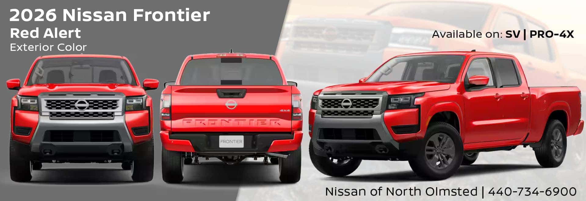 2026 Nissan Frontier Red Alert Exterior Color Cleveland Ohio