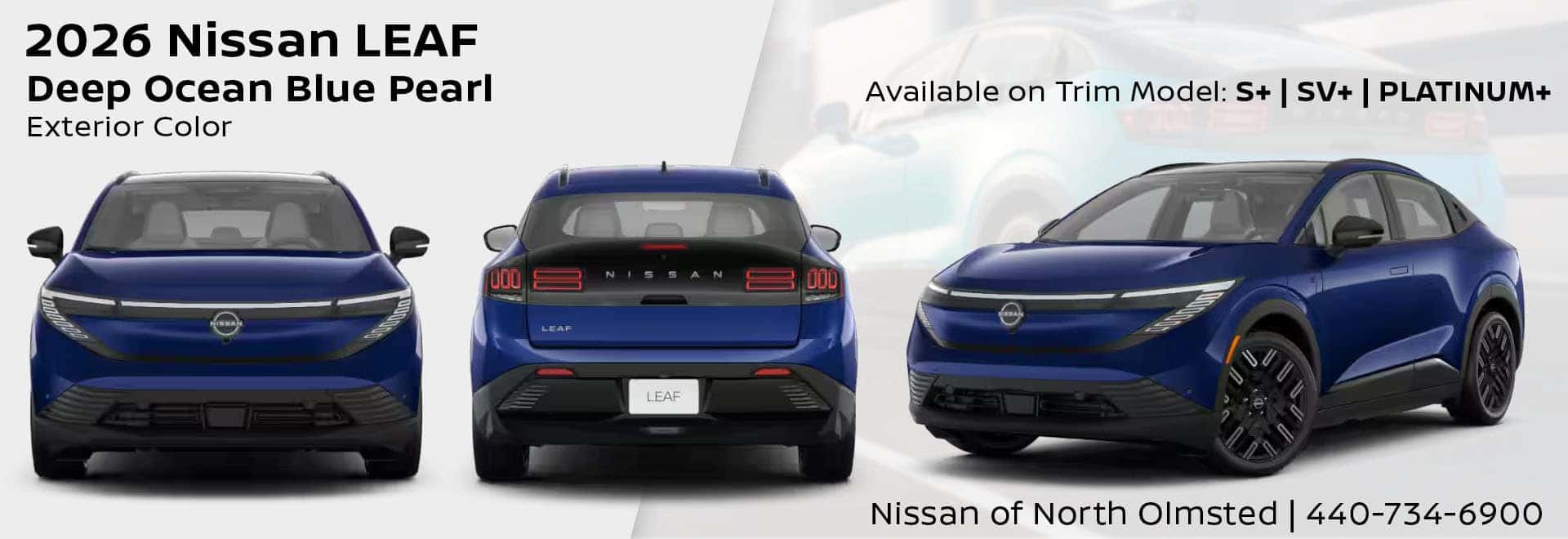 2026 Nissan LEAF Deep Ocean Blue Pearl Exterior Color