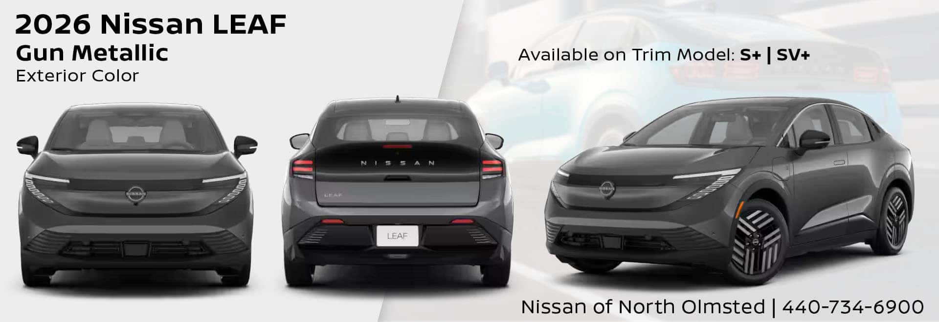 2026 Nissan LEAF Gun Metallic Exterior Color