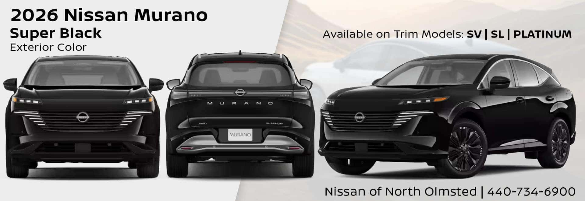 2026 Nissan Murano Super Black Exterior Color