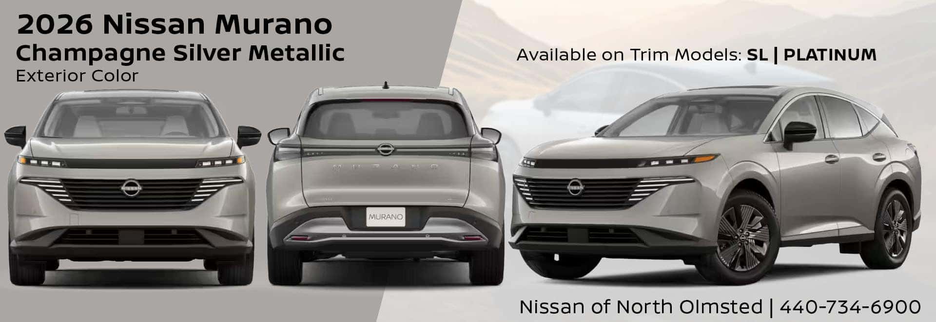 2026 Nissan Murano Champagne Silver Metallic Exterior Color
