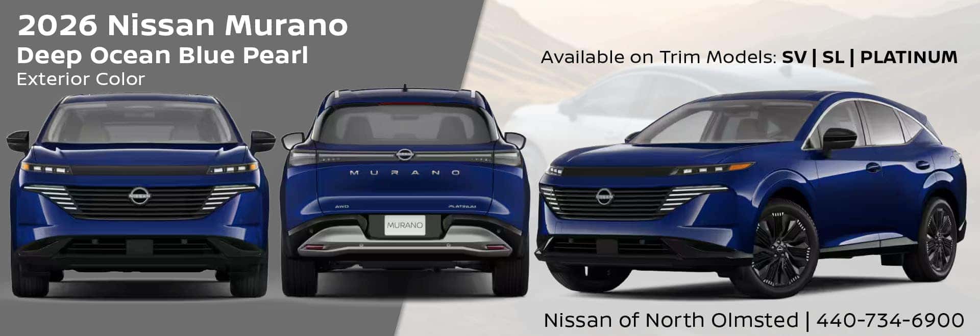 2026 Nissan Murano Deep Ocean Blue Pearl Exterior Color