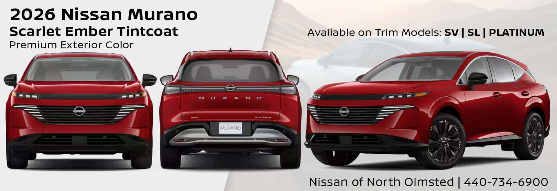 2026 Nissan Murano Scarlet Ember Tintcoat Exterior Color