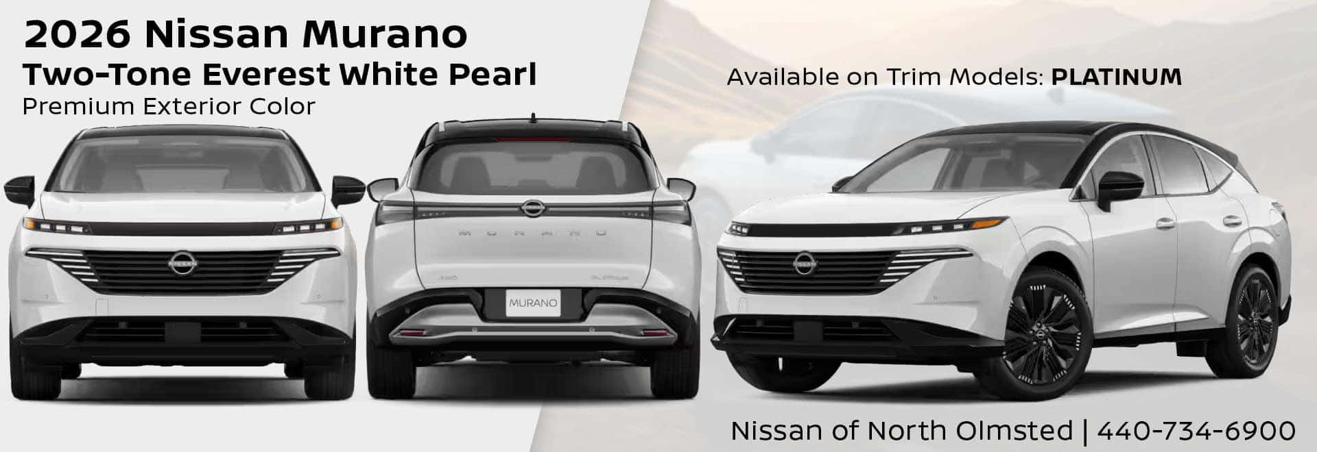 陽高真白 luminous 2026 2026 Nissan Murano Exterior Colors | Nissan of North Olmsted