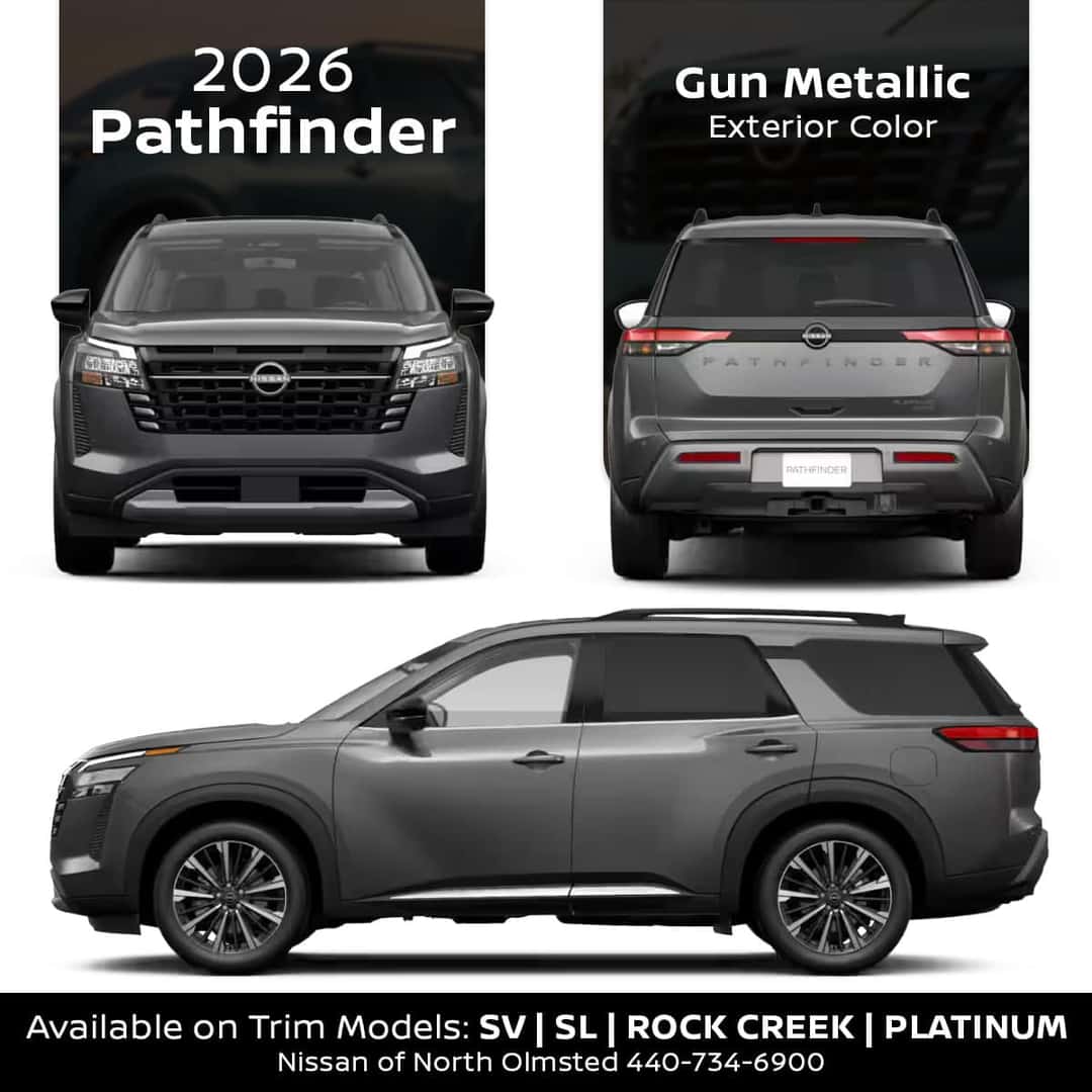2026 Nissan Pathfinder Gun Metallic Exterior Color