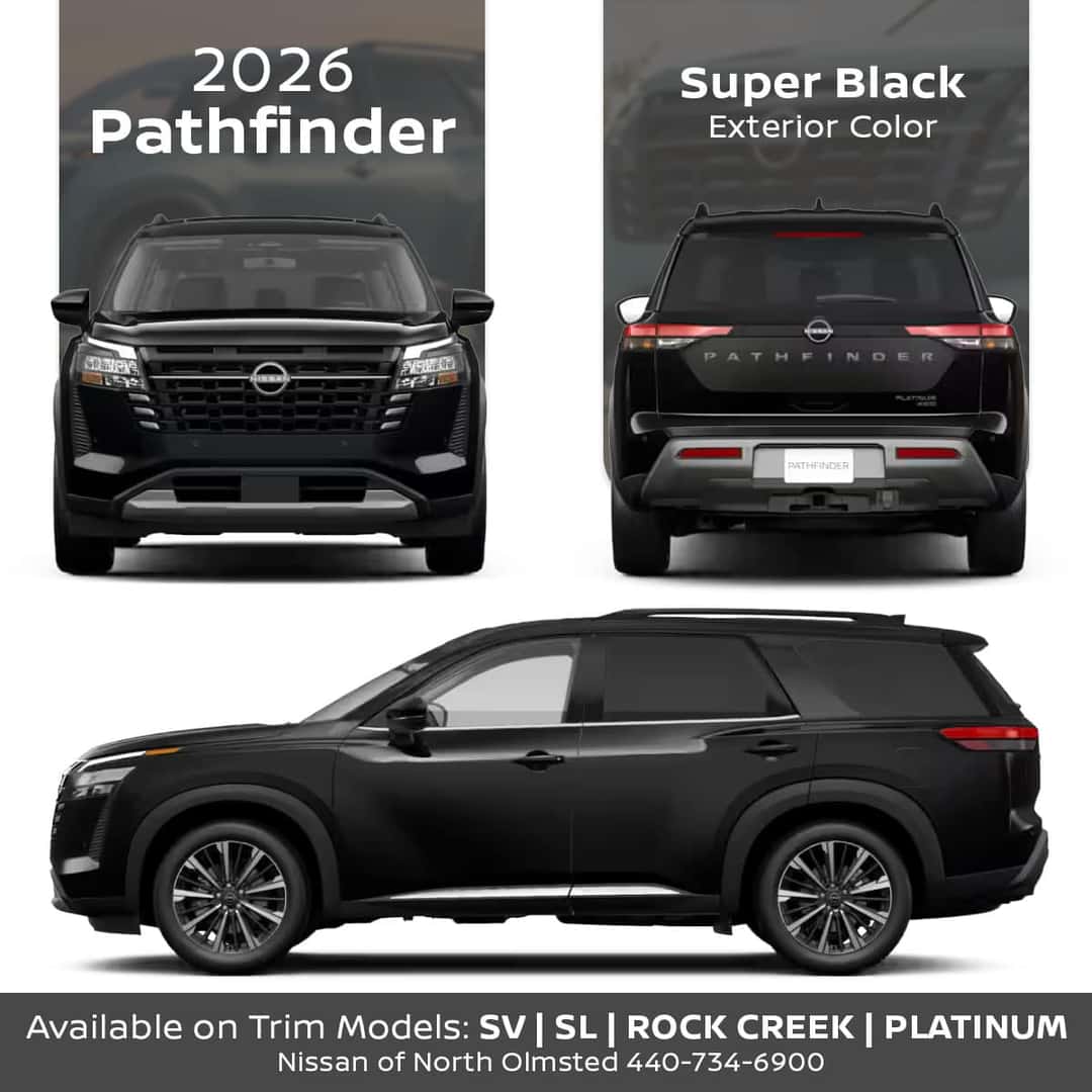 2026 Nissan Pathfinder Super Black Exterior Color