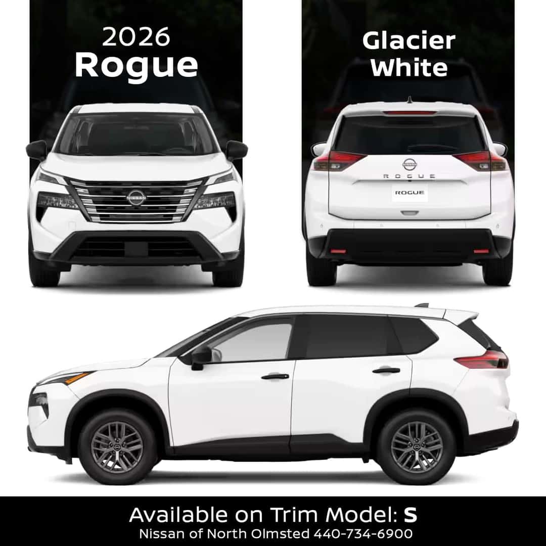 Glacier White 2026 Nissan Rogue for Sale Cleveland Ohio