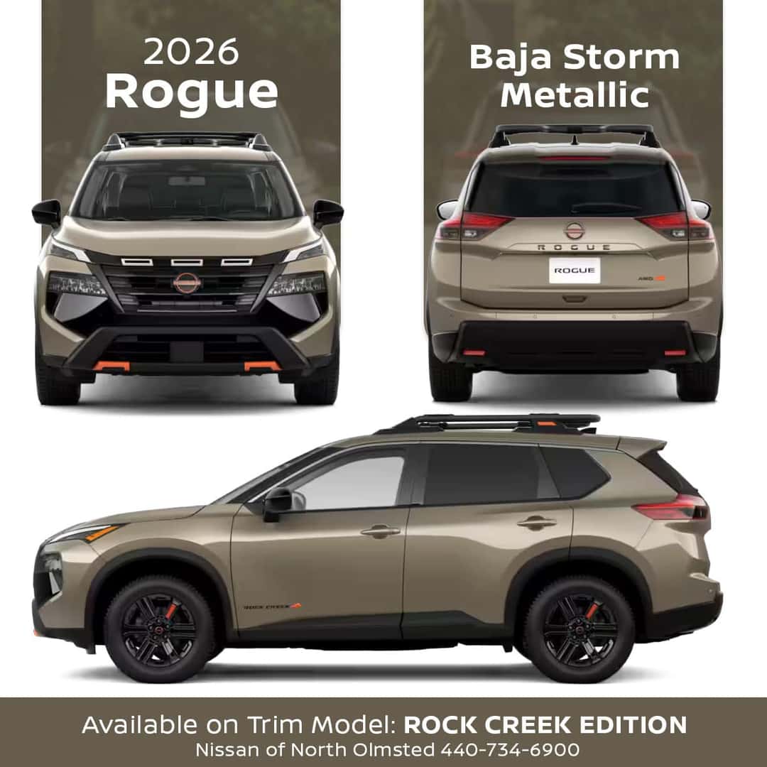 Baja Storm Metallic 2026 Nissan Rogue Rock Creek Edition for Sale Cleveland Ohio