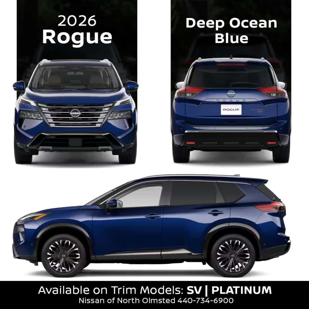 Deep Ocean Blue 2026 Nissan Rogue Exterior Color | Nissan of North