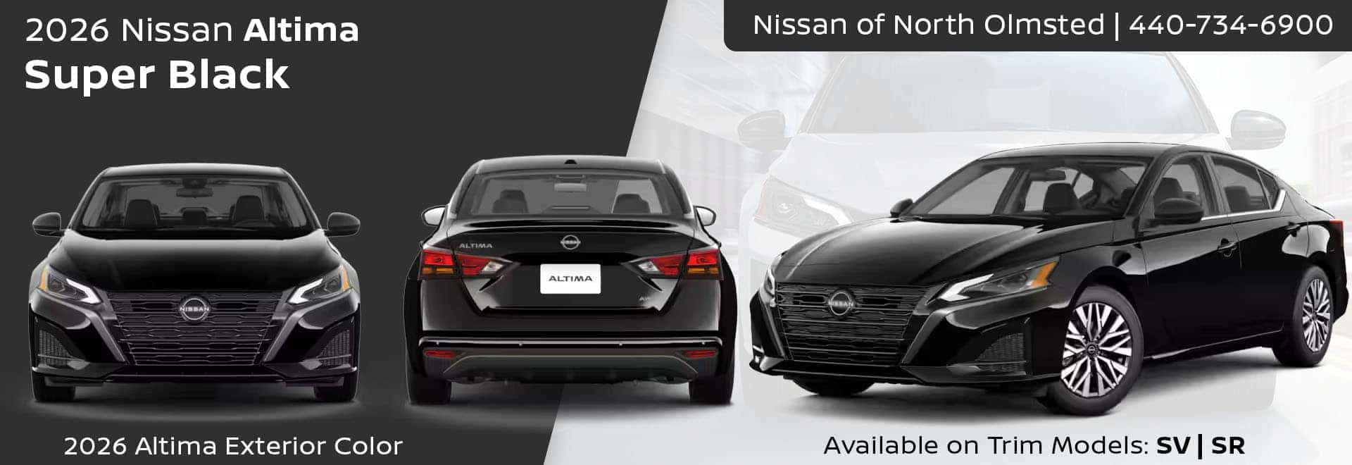 2026 Nissan Altima Super Black exterior color Cleveland, Ohio