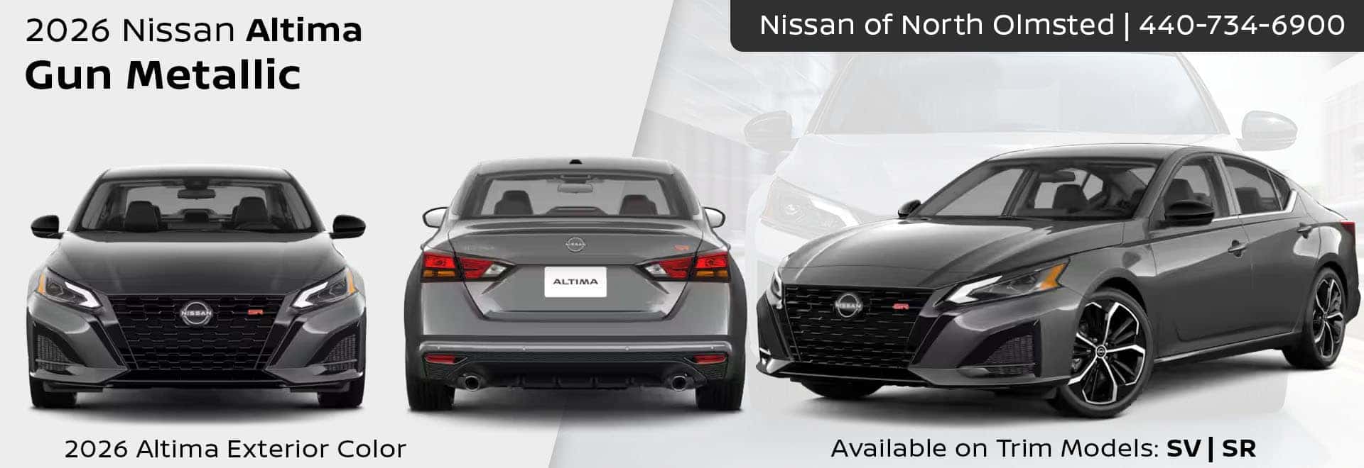 2026 Nissan Altima Gun Metallic dark gray exterior color Cleveland, Ohio