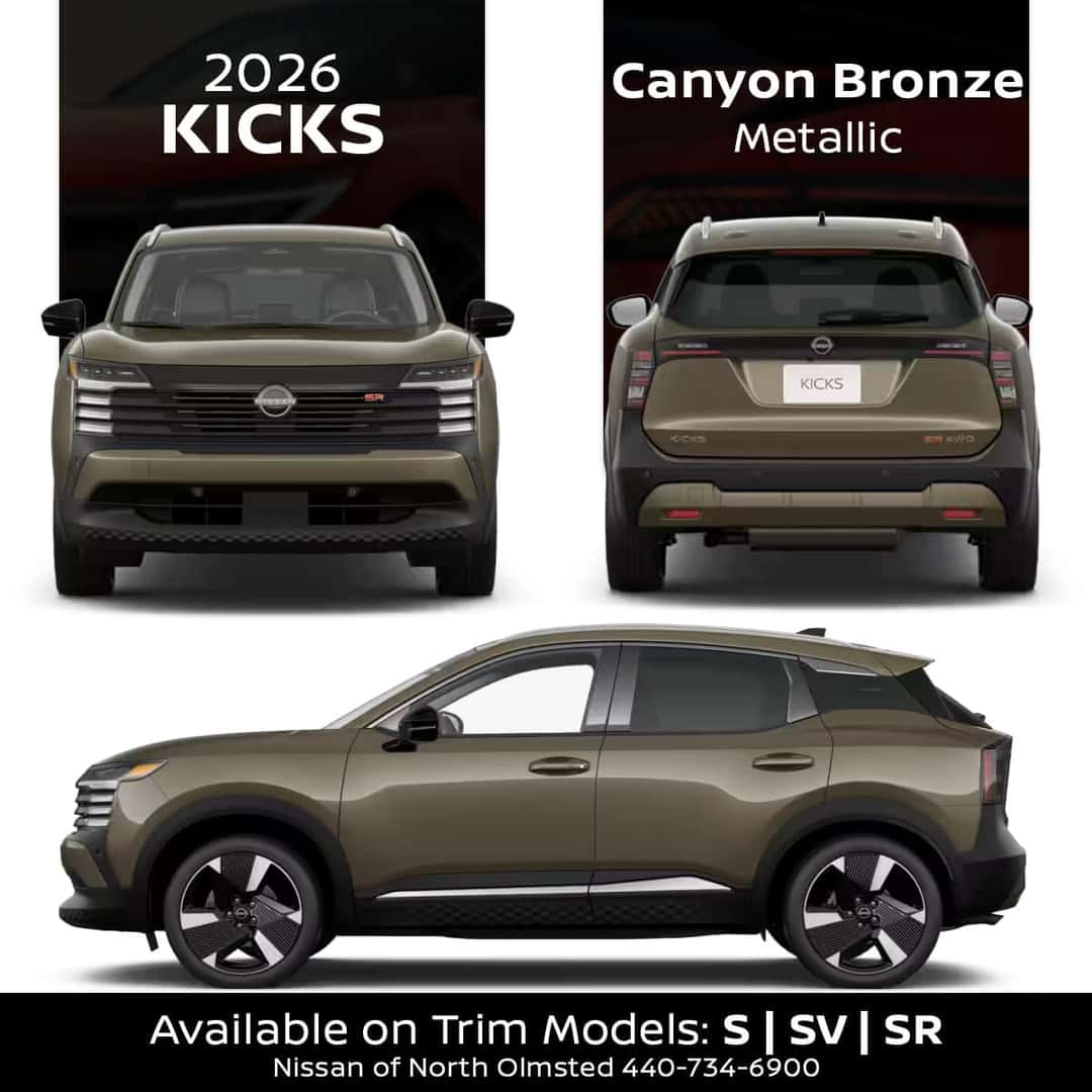 2026 Nissan Kicks Canyon Bronze Metallic exterior color in Cleveland Ohio
