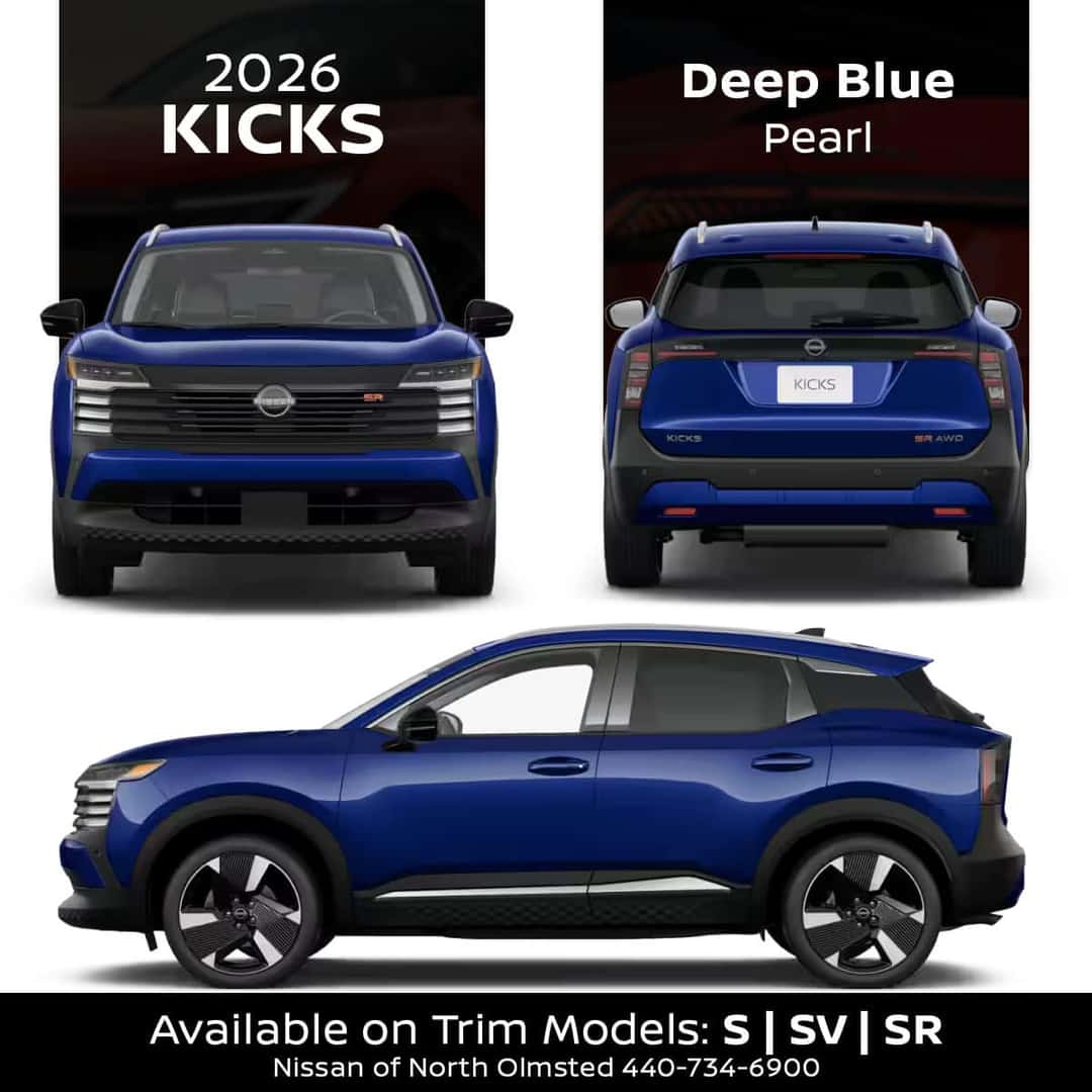 2026 Nissan Kicks Deep Blue Pearl exterior color in Cleveland Ohio
