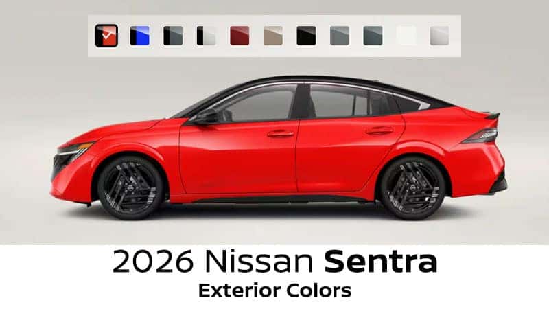 2026 Nissan Sentra exterior colors and paint options near Cleveland, OH