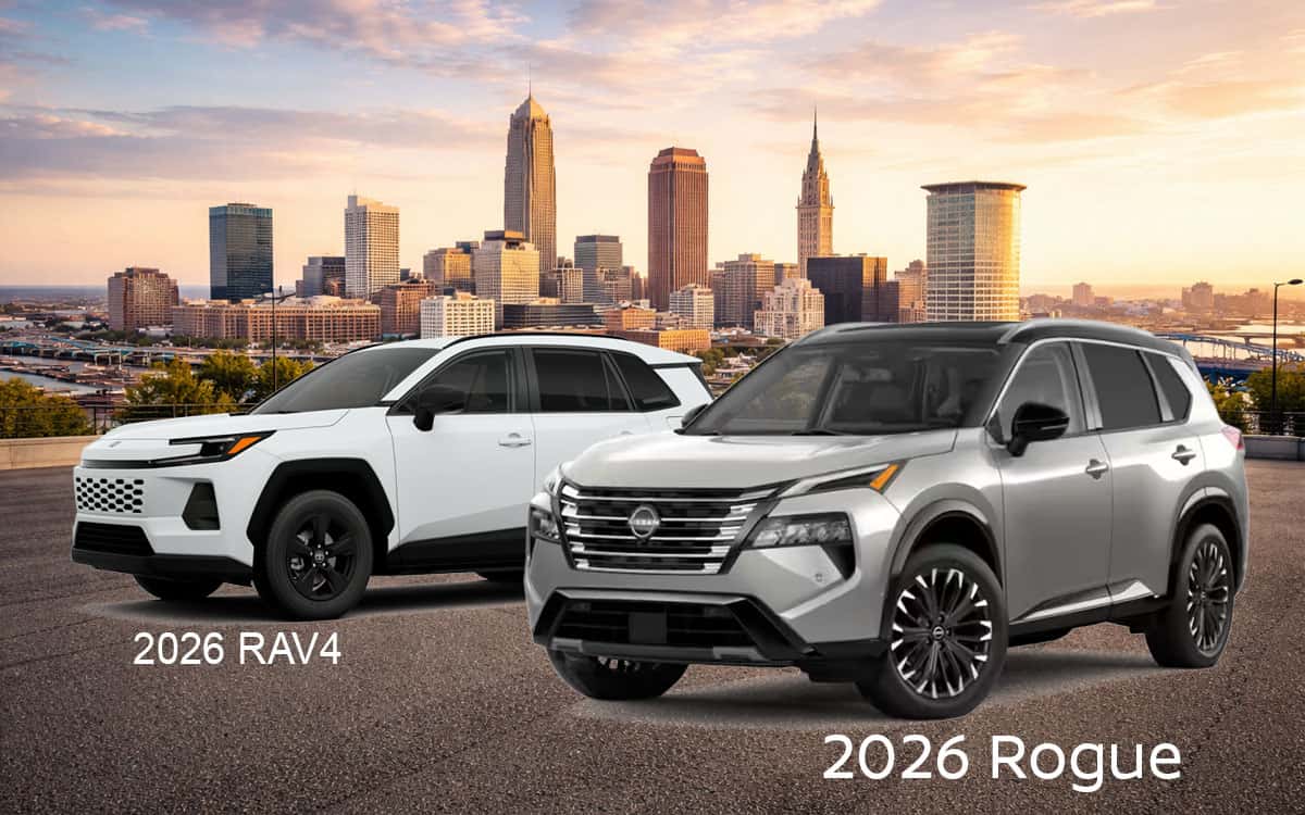 2026 Nissan Rogue vs 2026 Toyota RAV4 comparison Cleveland Ohio