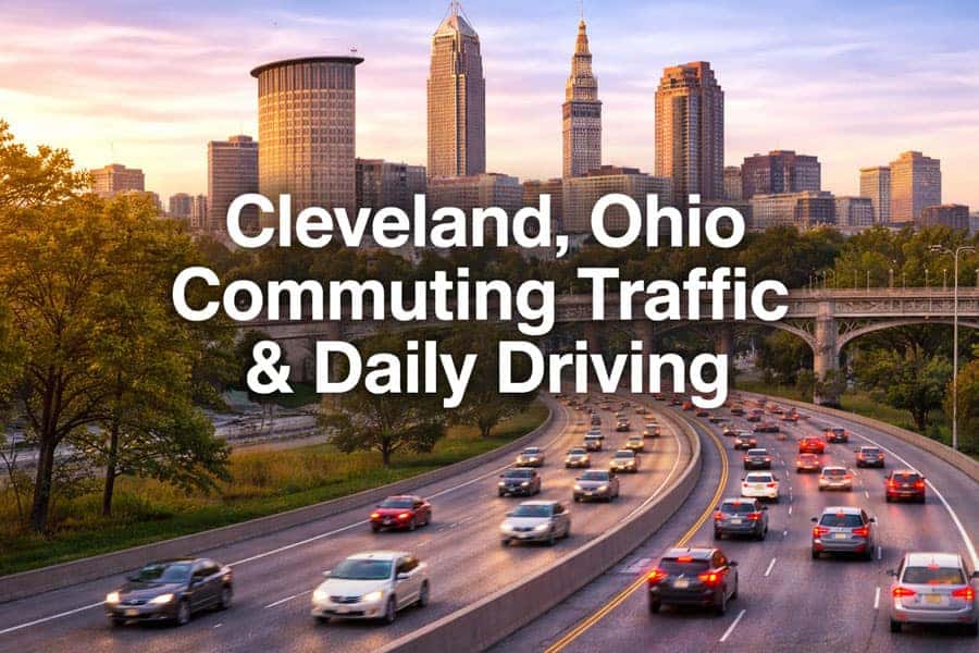 Cleveland Ohio commuting traffic and daily driving