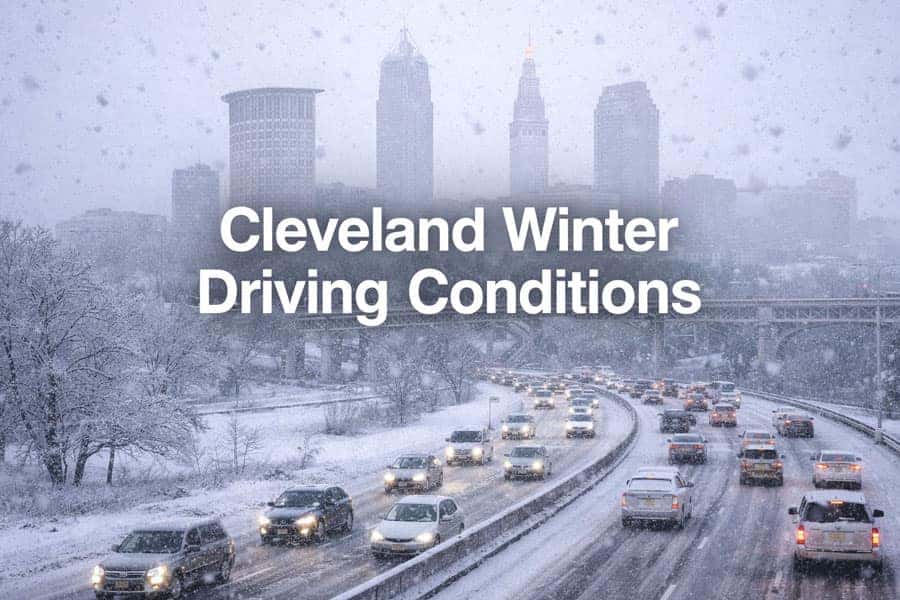 Cleveland winter commuting image