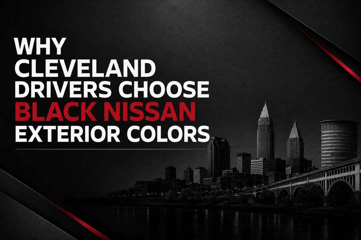 Black Nissan lineup near Cleveland, Ohio