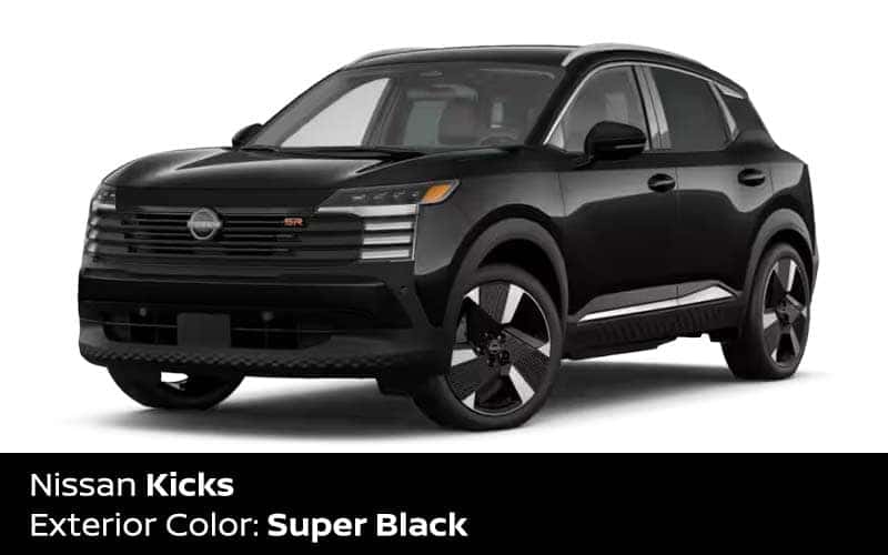 Nissan Kicks Super Black exterior color Cleveland Ohio