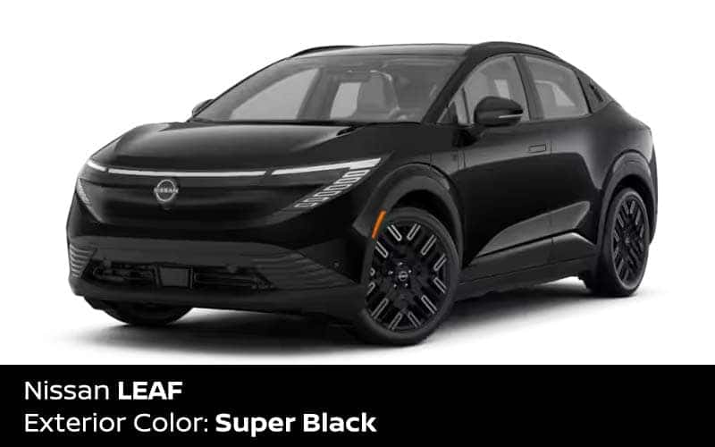 Nissan LEAF Super Black exterior color Cleveland Ohio
