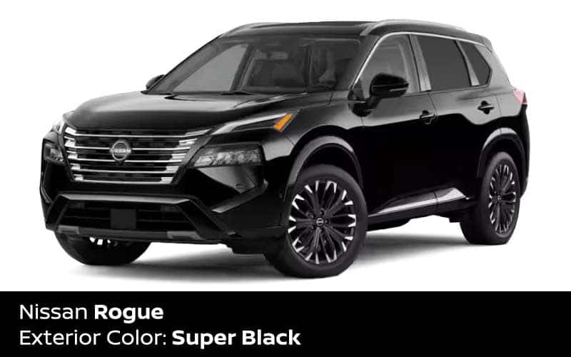 Nissan Rogue Super Black exterior color Cleveland Ohio