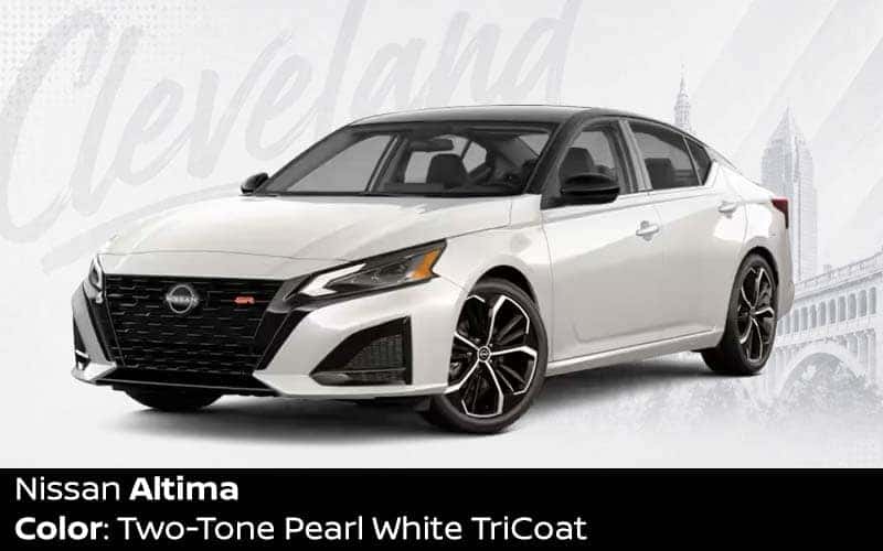 Nissan Altima white exterior Cleveland, Ohio