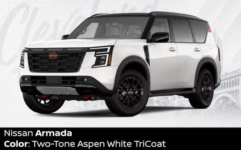 Nissan Armada white exterior Cleveland, Ohio