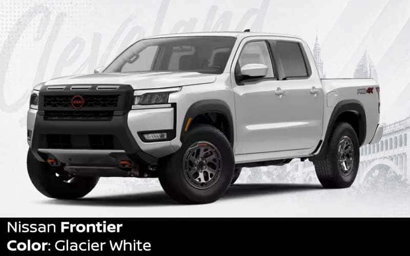 Nissan Frontier white exterior Cleveland, Ohio