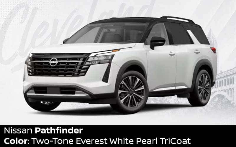Nissan Pathfinder white exterior Cleveland, Ohio