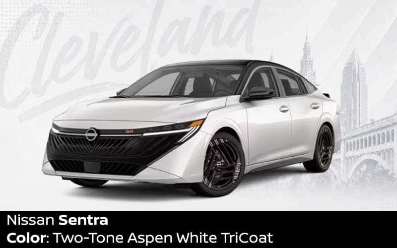 Nissan Sentra white exterior Cleveland, Ohio