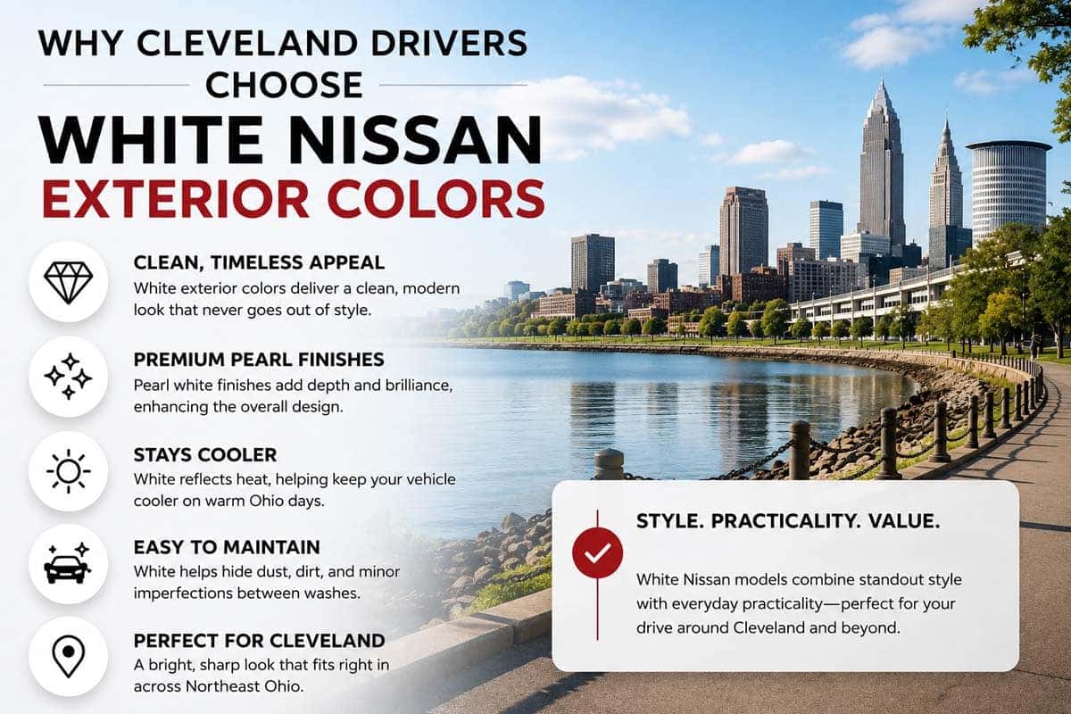 Why Cleveland drivers choose white Nissan exterior colors