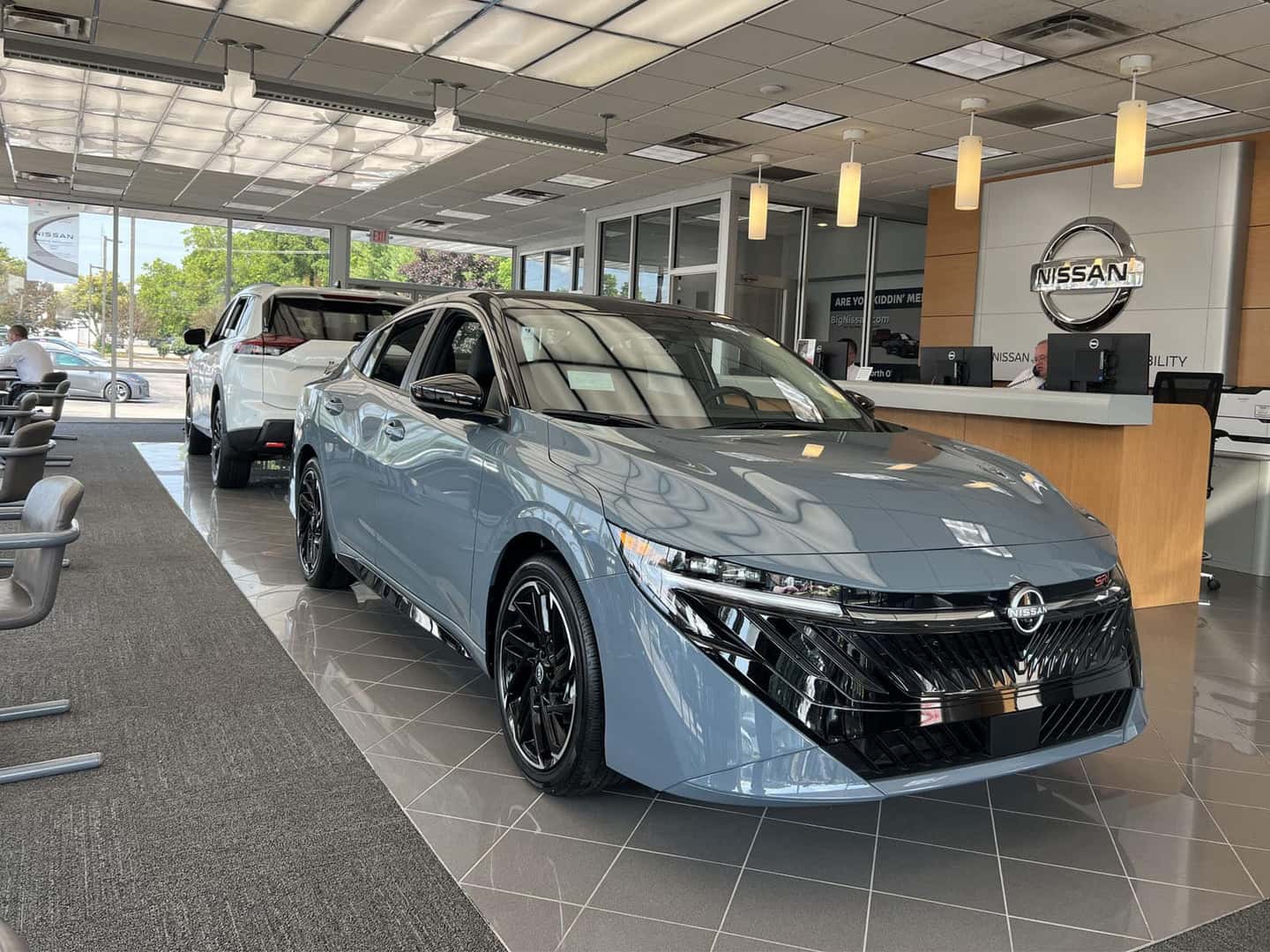 Inside Nissan of North Olmsted showroom near Cleveland Ohio
