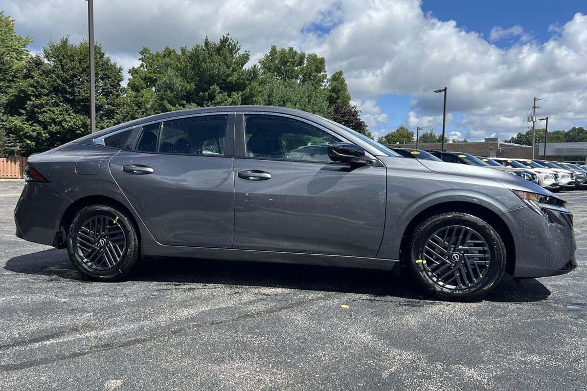 2027 Nissan Sentra Gun Metallic exterior paint in sunlight